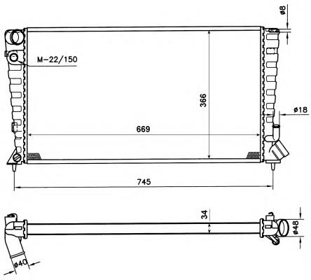 Radiador 509510 NRF