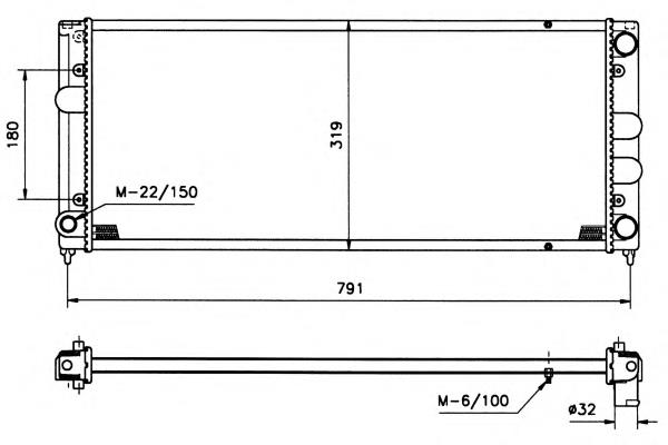 509508 NRF radiador refrigeración del motor