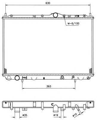 Radiador refrigeración del motor 509517 NRF