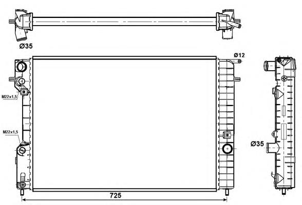 Radiador refrigeración del motor 509689 NRF