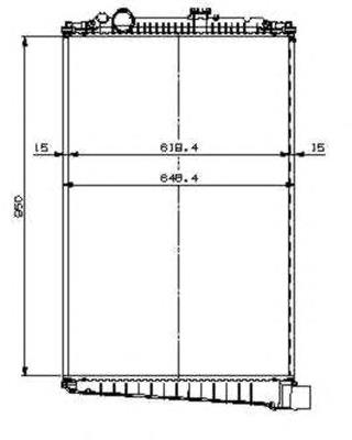 Radiador refrigeración del motor 509679 NRF