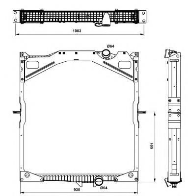 Radiador refrigeración del motor 509702 NRF