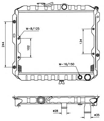 506550 NRF radiador refrigeración del motor