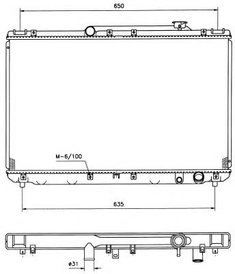 Radiador refrigeración del motor 506721 NRF