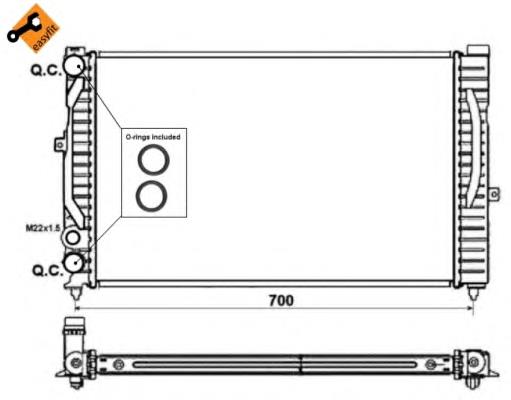 Radiador 509504 NRF