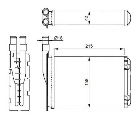 507339 NRF Radiador interior