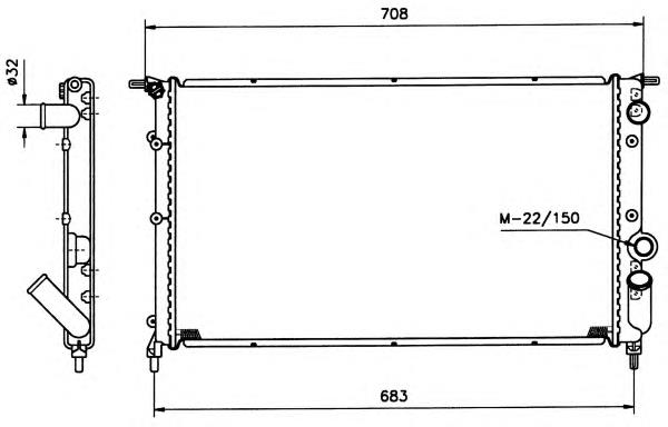 Radiador refrigeración del motor 507465 NRF