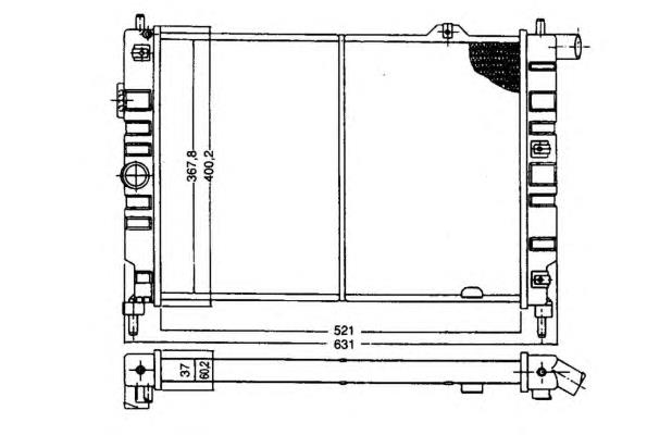 Radiador refrigeración del motor 503507 NRF