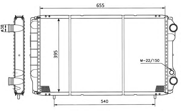 Radiador refrigeración del motor 50403 NRF