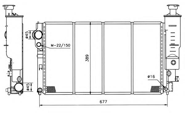 Radiador refrigeración del motor 50401 NRF