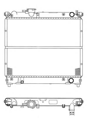 Radiador refrigeración del motor 50404 NRF