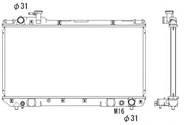 Radiador refrigeración del motor 503988 NRF