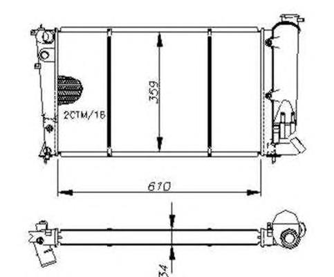 Radiador refrigeración del motor 50413 NRF