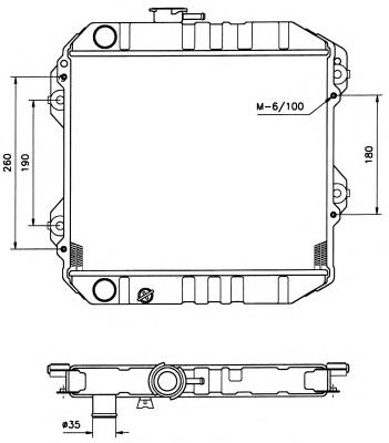 Radiador refrigeración del motor 503960 NRF