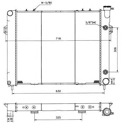 Radiador refrigeración del motor 50202 NRF