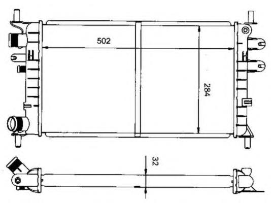 50100 NRF radiador refrigeración del motor