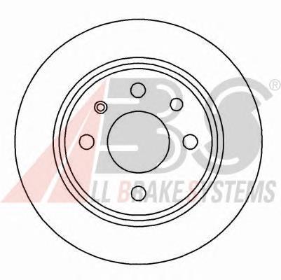 Disco de freno trasero 16114 ABS