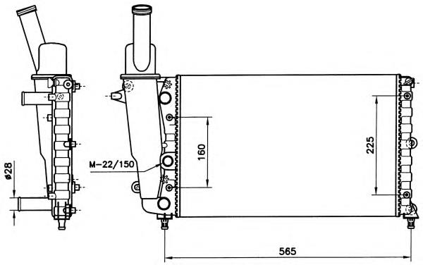 58055 NRF radiador refrigeración del motor