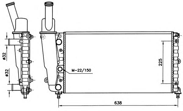 58056 NRF radiador refrigeración del motor