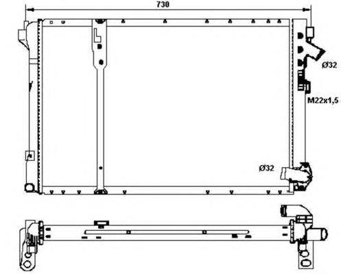 Radiador refrigeración del motor 58060 NRF