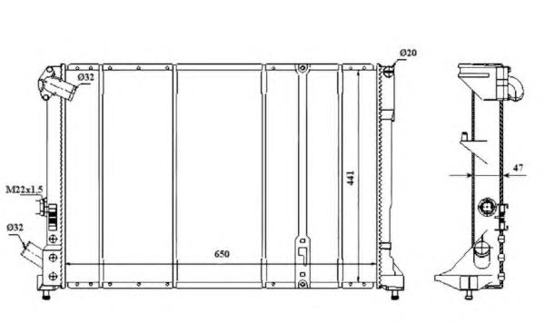 Radiador refrigeración del motor 58059 NRF