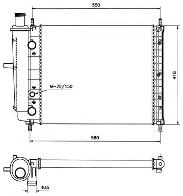 58015 NRF radiador refrigeración del motor