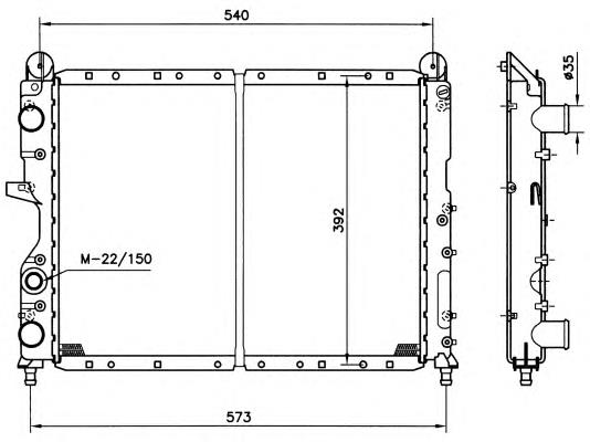 Radiador refrigeración del motor 58012 NRF