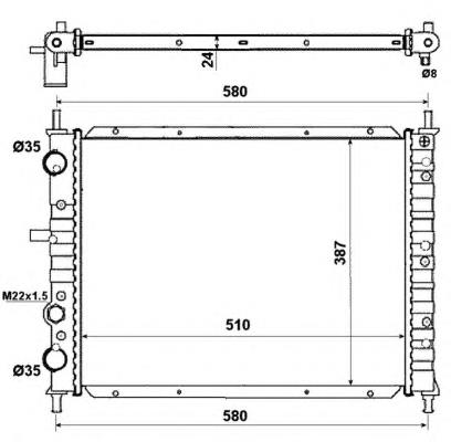 58013 NRF radiador