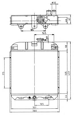 Radiador refrigeración del motor 57119 NRF