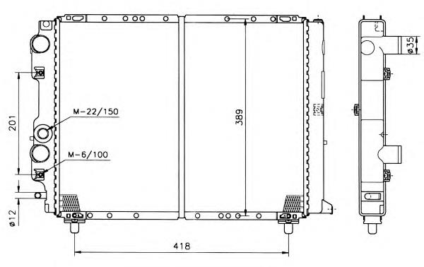 Radiador 58002 NRF