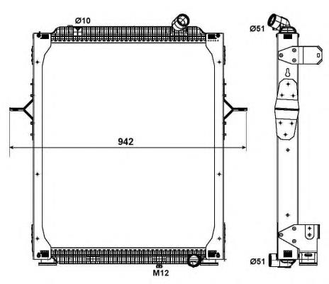 579563 NRF radiador refrigeración del motor