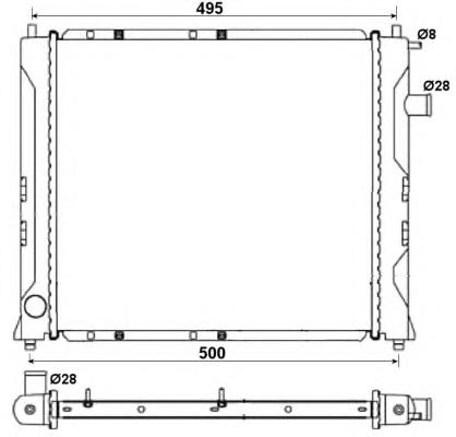 Radiador refrigeración del motor 58107A NRF