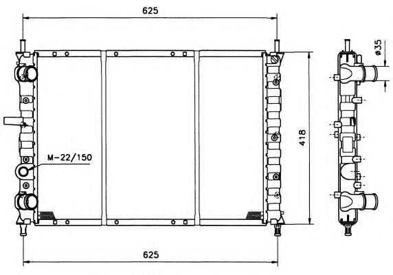 58122 NRF radiador