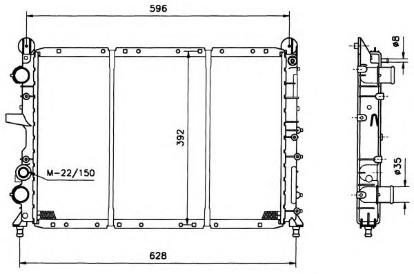 Radiador refrigeración del motor 58123 NRF