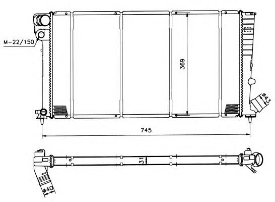 Radiador refrigeración del motor 58080 NRF