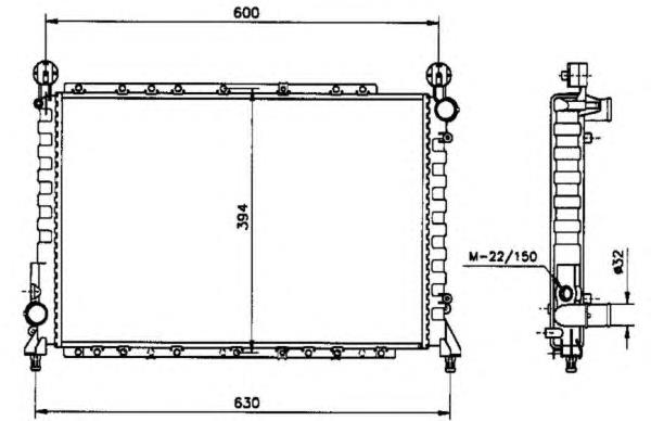 58084 NRF radiador refrigeración del motor