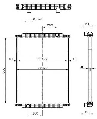 Radiador refrigeración del motor 549700 NRF