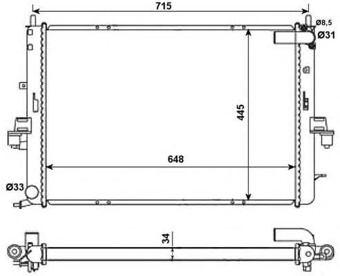 Radiador refrigeración del motor 55319 NRF