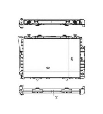 Radiador refrigeración del motor 55332 NRF