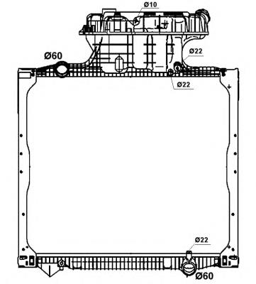 Radiador refrigeración del motor 58279 NRF