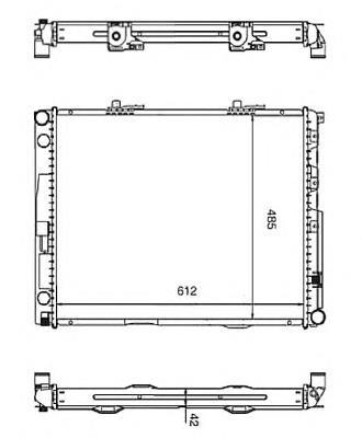 Radiador refrigeración del motor 58253 NRF