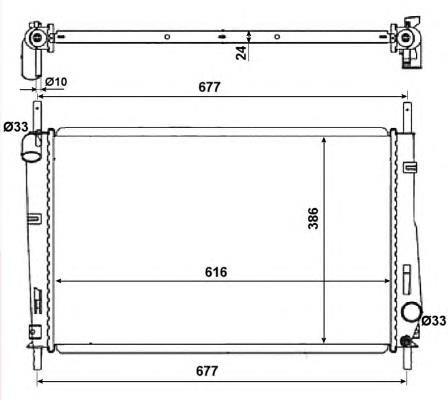 58272 NRF radiador refrigeración del motor