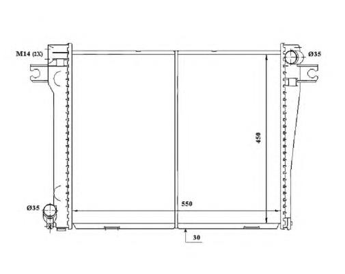 Radiador refrigeración del motor 58338 NRF