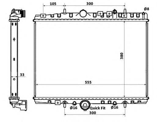 Radiador refrigeración del motor 58341 NRF