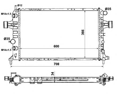 Radiador refrigeración del motor 58178 NRF