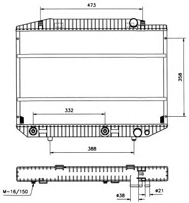 Radiador refrigeración del motor 58131 NRF