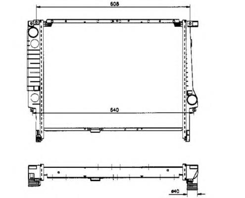 Radiador refrigeración del motor 58163 NRF