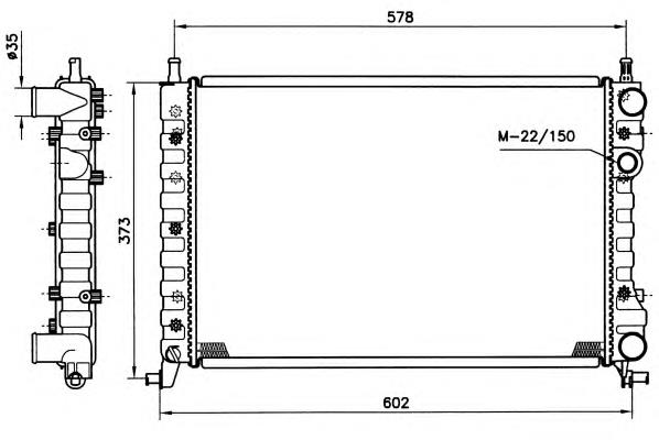 58219 NRF radiador refrigeración del motor