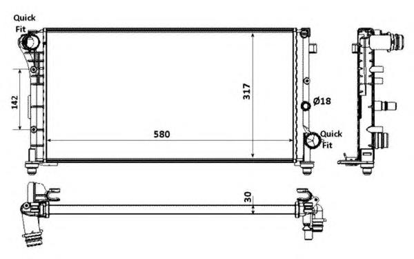 Comprar 58237 NRF Radiador de auto