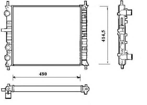 Radiador refrigeración del motor 58191 NRF